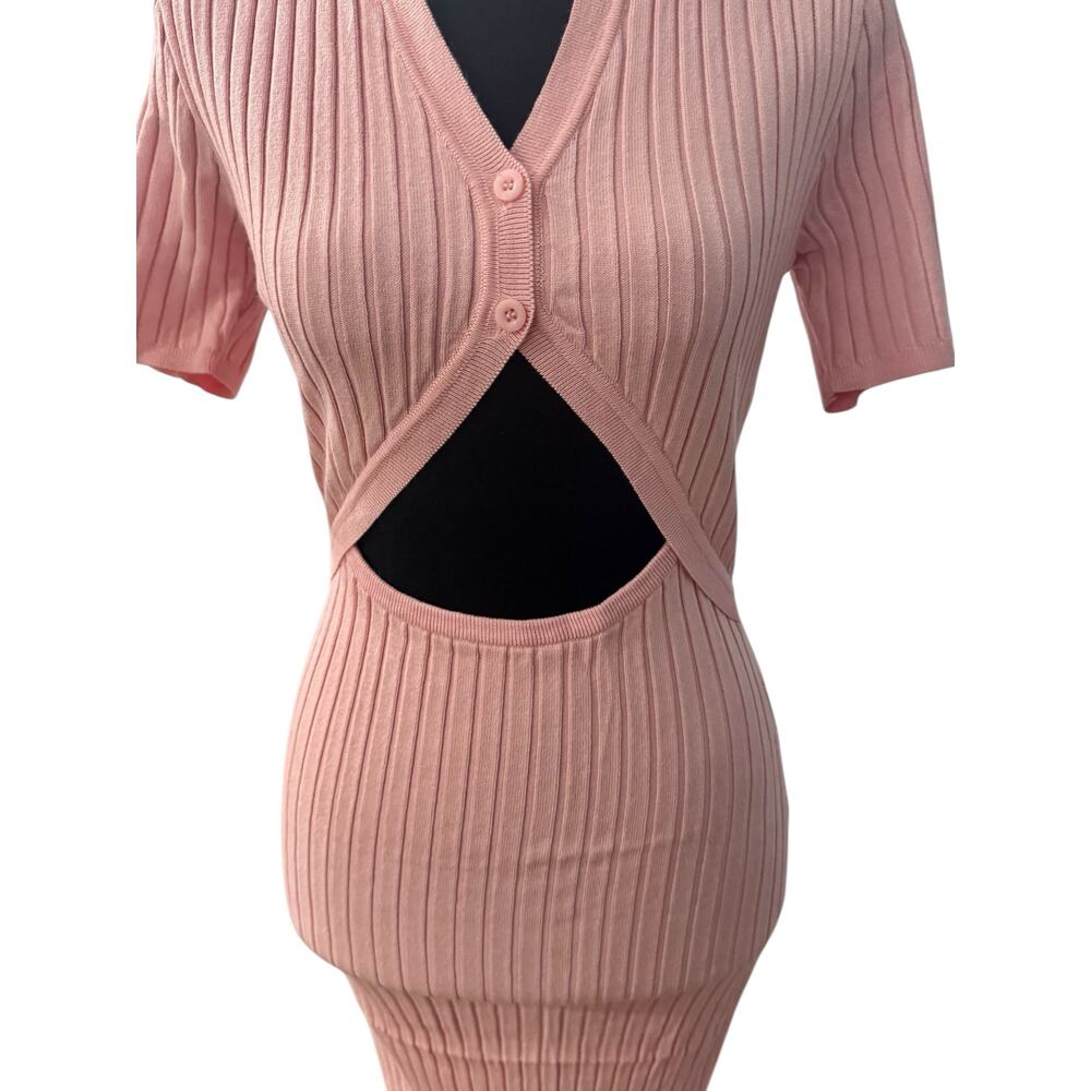 NWT! L*Space Lena Cutout Collared Bodycon Maxi Dress - Size Large - Picture 7 of 9
